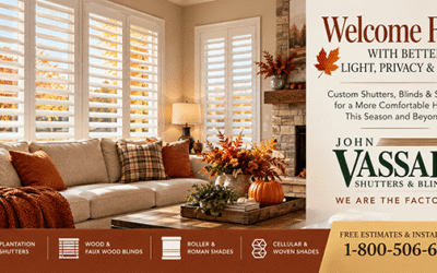 Welcome Fall With Better Light, Privacy & Style – Vassar Shutters & Blinds